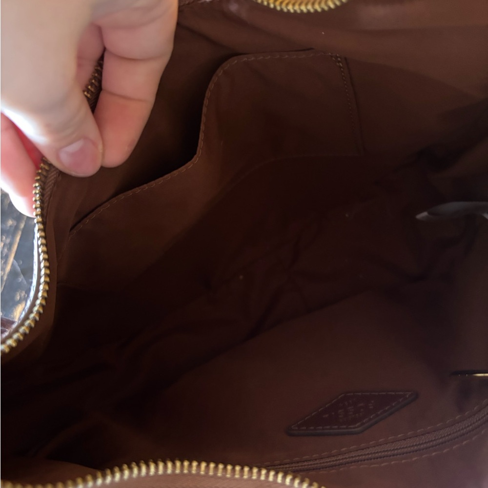 Fossil Women's Rich Brown Leather Hobo Bag - Picture 4 of 4
